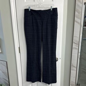 Ladies LOFT navy plaid dress pant 12 curvy
